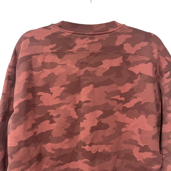 Lululemon Perfectly Oversized Crew Heritage Camo Brier Rose Multi Pink Size 6 - Picture 3 of 6